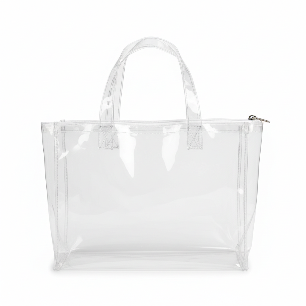 StadiumProof Clear Tote Bag - NFL and NBA stadium compliant clear PVC tote bag